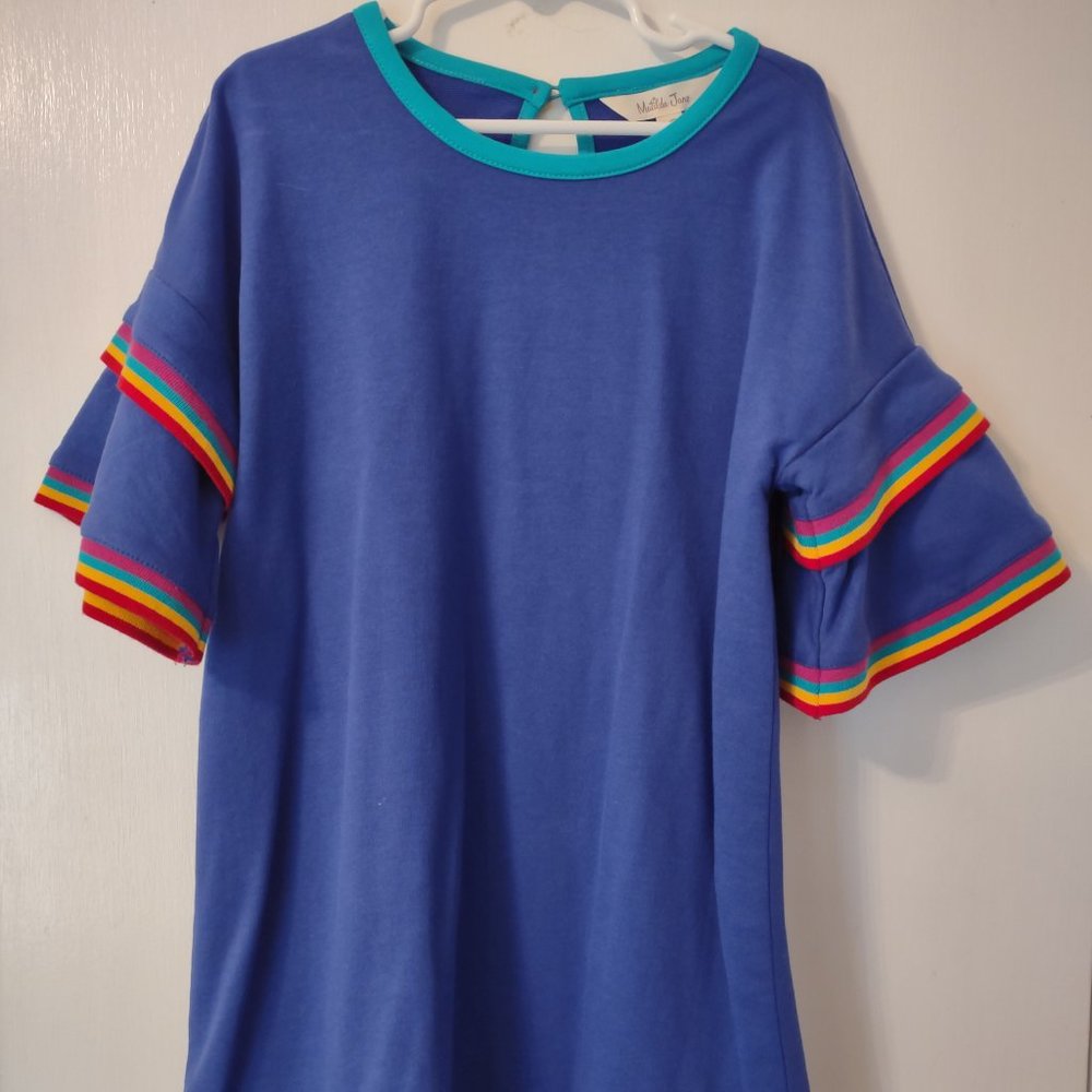 Matilda Jane Blue & Yellow School Bell-Sleeve Shift Dress